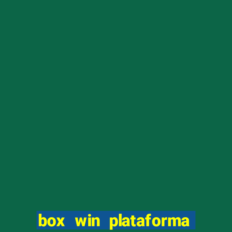 box win plataforma de jogos